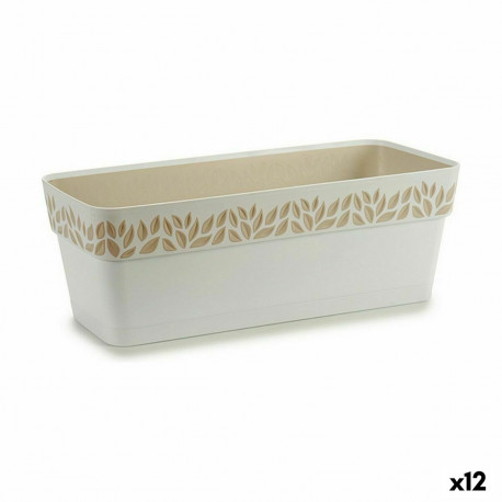 Istutuskast Stefanplast Cloe Valge Plastmass 49,5 x 17 x 19 cm (12 Ühikut)