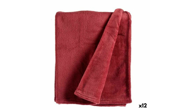 Blanket Dark pink 125 x 0,5 x 150 cm (12 Units)