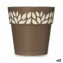 Self-watering flowerpot Stefanplast Cloe Brown Plastic 15 x 15 x 15 cm (12 Units)