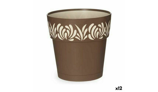 Isekastuv lillepott Stefanplast 88402 Gaia Pruun Plastmass 19 x 19 x 19 cm (12 Ühikut)