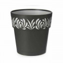 Self-watering flowerpot Stefanplast Gaia Anthracite Plastic 19 x 19 x 19 cm (12 Units)