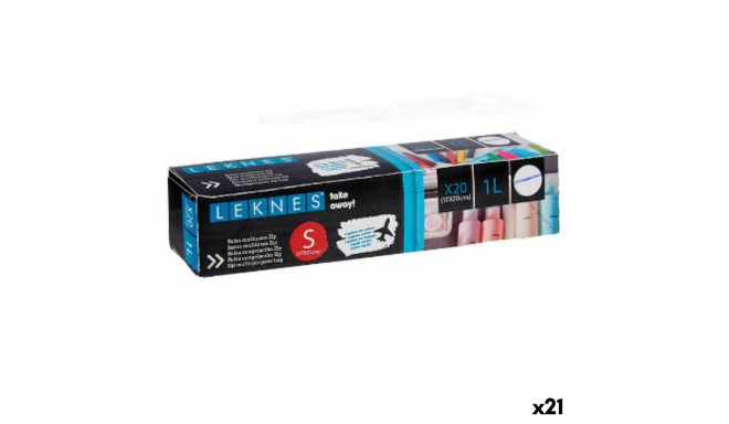 Reusable Food Bag Set Leknes 190939000481 Transparent Polyethylene 1 L 20 x 17 cm ziplock (21 Units)