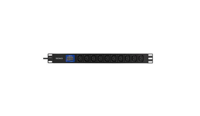 Deltaco GT-8642 power extension 2 m 10 AC outlet(s) Indoor Black ...