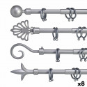 Curtain Bar Extendable Silver Iron 5 x 122 x 5 cm (8 Units) Curtain Bar Extendable Silver Iron 5 x 122 x 5 cm (8 Units)