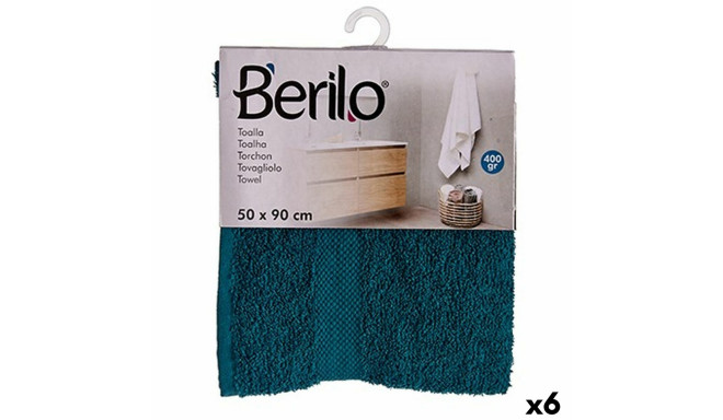 Bath towel Berilo 89673 89673 Blue 80 % cotton 20 % Polyester 50 x 90 cm 50 x 3 x 22 cm 50 x 90 x 0,
