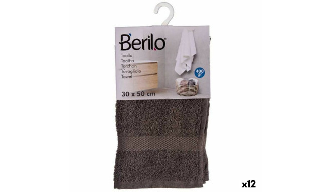 Bath towel Grey 30 x 50 cm (12 Units)