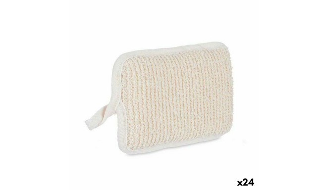 Body Sponge White Beige 11 x 16,5 x 2 cm (24 Units)