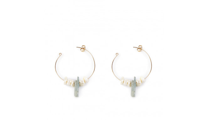 SHABAMA LAO GREEN 4CM pendientes #oro brillo 1 u