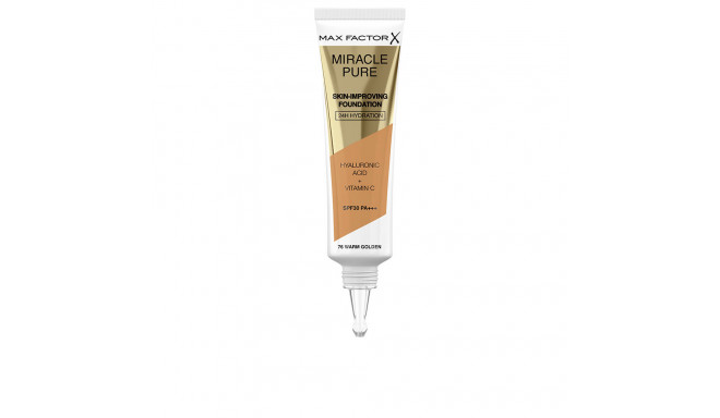 MAX FACTOR MIRACLE PURE skin-improving foundation 24h hydration SPF30 #76-warm golden 30 ml