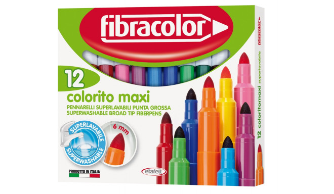 Viltpliiats Fibracolor Colorito Maxi 12 värvi