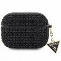 Guess etui do AirPods Pro GUAPHDGTPK black Rhinestone Triangle Charm
