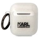 Karl Lagerfeld etui for Airpods 1 / 2 KLA2HNKCTGT transparent Gliter Karl&Choupette
