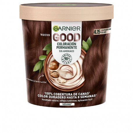 Garnier püsiv juuksevärv GOOD #4.15 ilma ammooniata 217ml, jäine kastanipruun