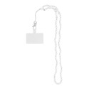 CRYSTAL DIAMOND pendant for the phone / cord length 74cm (37cm in the loop) / on neck - white