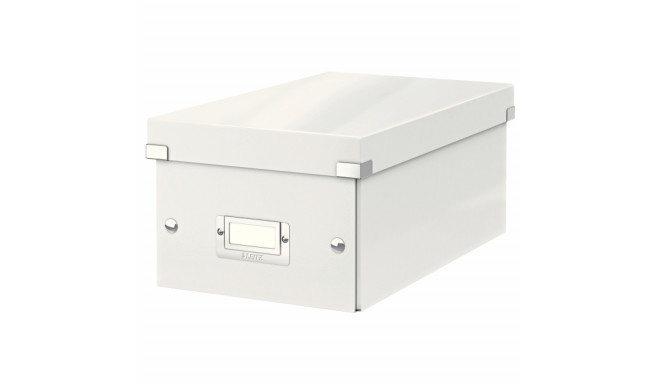 Hoiukarp kokkupandav DVD-dele Leitz WOW Click&Store valge, 206x147x352mm, lam.kartong