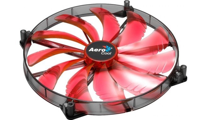 AeroCool fan Silent Master Red LED 200mm 18dBA Sleeve bearing
