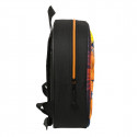 3D School Bag Naruto Black Orange 27 x 33 x 10 cm