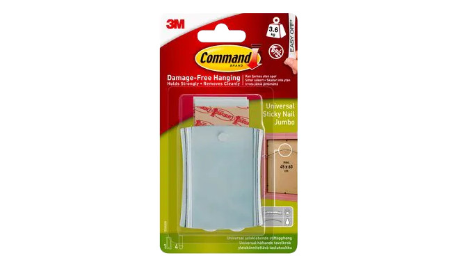 3M picture hanger for wire-backed frame Command Jumbo 3.6kg, gray