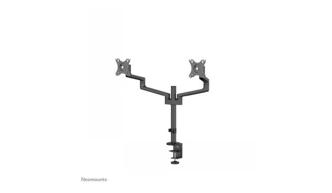 NEOMOUNTS SCREEN DESK MOUNT FOR TWO SCREENS, BLACK (CLAMP+GROMMET)