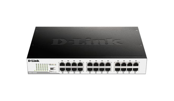 D-Link DGS-1024D network switch Unmanaged Gigabit Ethernet (10/100/1000) 1U Black, Silver