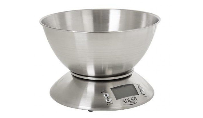 Adler AD 3134 kitchen scale Stainless steel Round Electronic kitchen scale