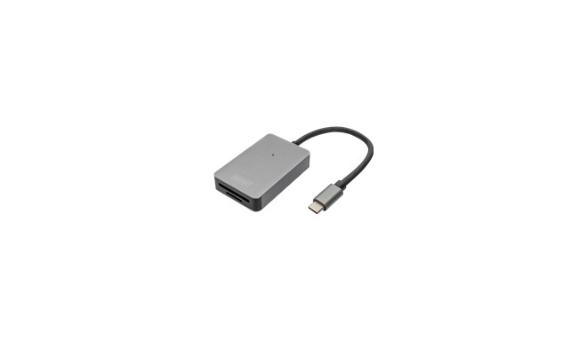 DIGITUS USB-C Kaardilugeja 2 Pesa UHS-II SD4.0 TF4.0 300Mb/s