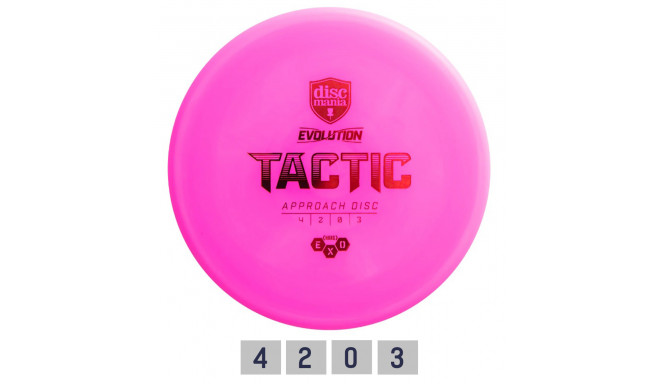 Discgolf DISCMANIA Midrange driver HARD EXO TACTIC Evolution Pink 4/2/0/3