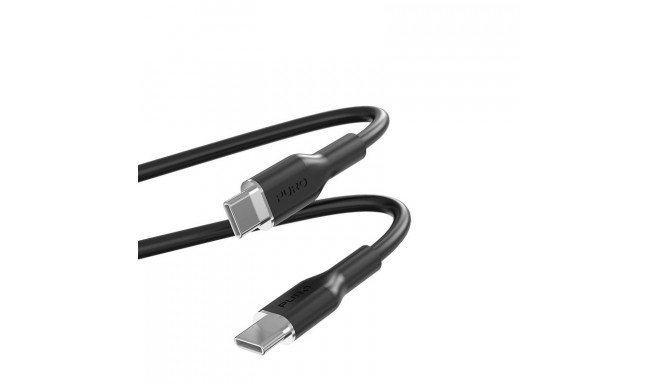 Kaabel Puro Soft USB-C/USB-C 1,5 m, must