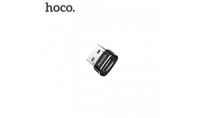 Hoco UA6 OTG USB Male to Type C Female Adapter black