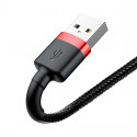 Baseus Cafule Cable Durable Nylon Braided Wire USB | Lightning QC3.0 1.5A 2M black-red (CALKLF-C19)