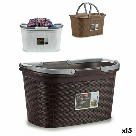pesukorv Stefanplast Elegance Plastmass 35 L 57,5 x 29 x 36,5 cm (15 Ühikut)
