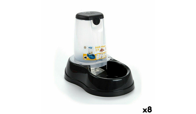 Dog Feeder Stefanplast 04179 04179 Anthracite Translucent Plastic 1,5 L 18,5 x 22,5 x 29 cm (8 Units