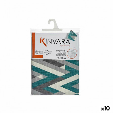 Скатерть Kinvara ZIGI-21469-VERDE Зеленый парусина 140 x 180 cm Против пятен Лучи (10 штук)