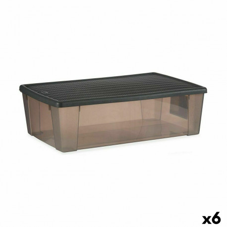 kaanega säilituskarp Stefanplast Elegance Hall Plastmass 30 L 38,5 x 17 x 59,5 cm (6 Ühikut)