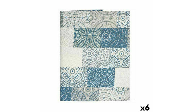 Stain-proof tablecloth Kinvara AZULEJO-A AZULEJO-A Blue Thin canvas Anti-stain Tile 140 x 180 cm (6 