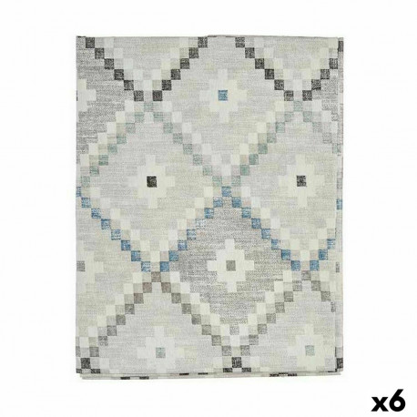 Скатерть Kinvara ROMBOS-A Синий парусина 140 x 180 cm Против пятен ромбы (6 штук)