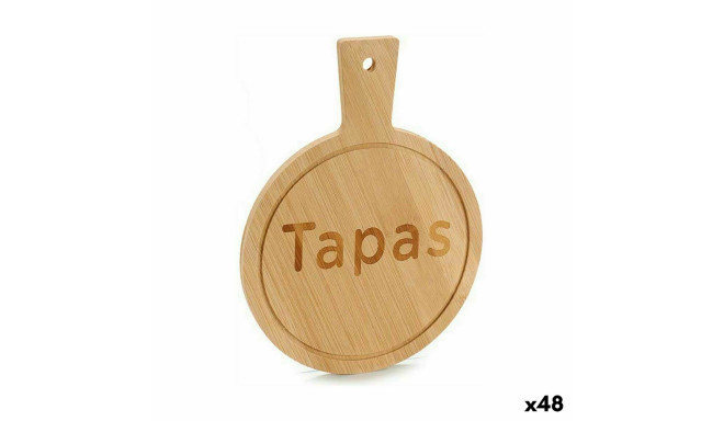 Snack tray Kinvara SJ3062 SJ3062 Black Wood 14 x 1 x 19 cm With handle (48 Units)