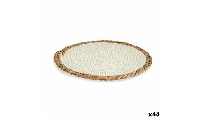 Table Mat Natural White 30 x 1 x 30 cm (48 Units)