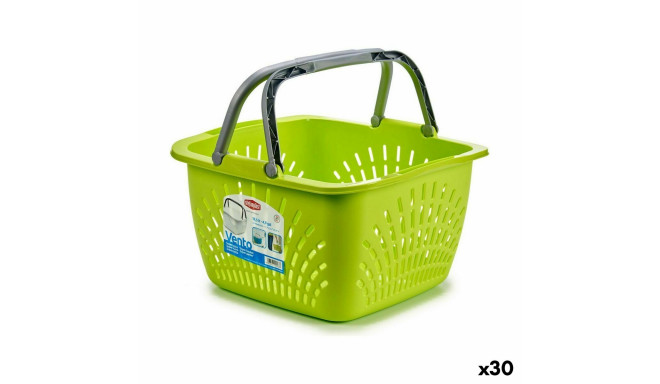 Laundry Basket Stefanplast PR163P PR163P Brown Plastic 18 L 39 x 21,5 x 39 cm With handles (30 Units