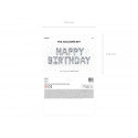 Foolium õhupallid sünnipäevakaunistus Happy Birthday hõbedane 340cm x 35cm