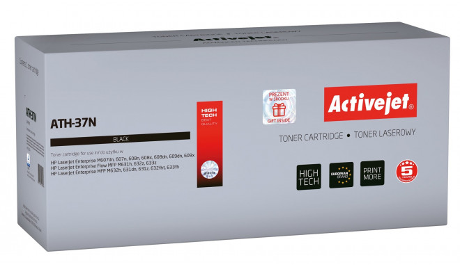 Activejet ATH-37N tooner (asendus HP 37A CF237A; Supreme; 11000 lehekülge; must)