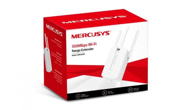 Mercusys MW300RE võrgu laiendaja võrgu saatja ja vastuvõtja valge