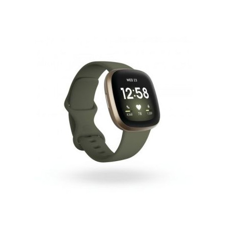 Fitbit Versa 3 Smart watch Soft Gold Aluminum Olive