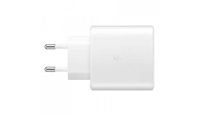 Toalaadija adapter USB-C juhtmele, 45W, valge, Super Fast Charging 2.0 kiirlaadimine, Samsung