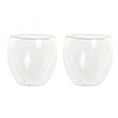 Klaaside komplekt DKD Home Decor Läbipaistev Kristall Borosilikaatklaas 100 ml 2 Tükid, osad