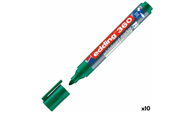 Whiteboard marker Edding 360 Rechargeable Green (10 Units)