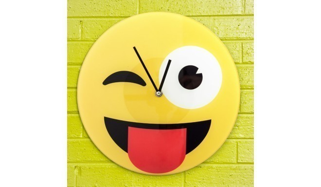 Emoji Wink Wall Clock