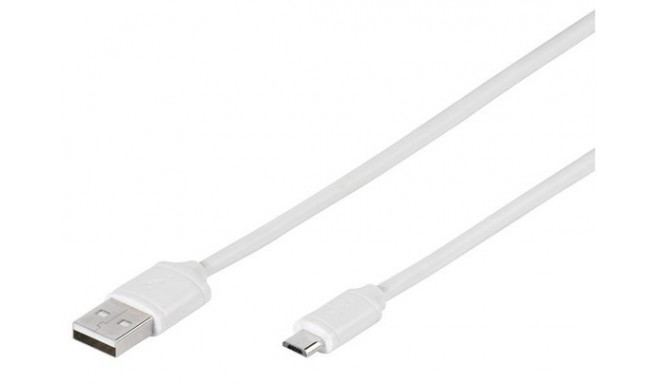 Vivanco кабель USB - microUSB 1.0 м, белый (поврежденная упаковка)