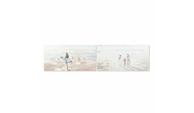 Glezna DKD Home Decor Pludmale 120 x 3,7 x 60 cm (2 gb.)