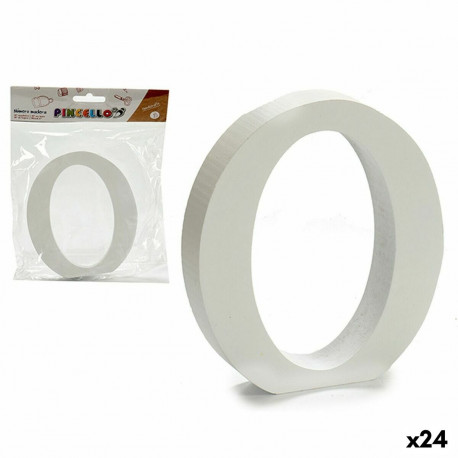Letter Pincello 1711051 O White Wood 2 x 16 x 14,5 cm (24 Units)